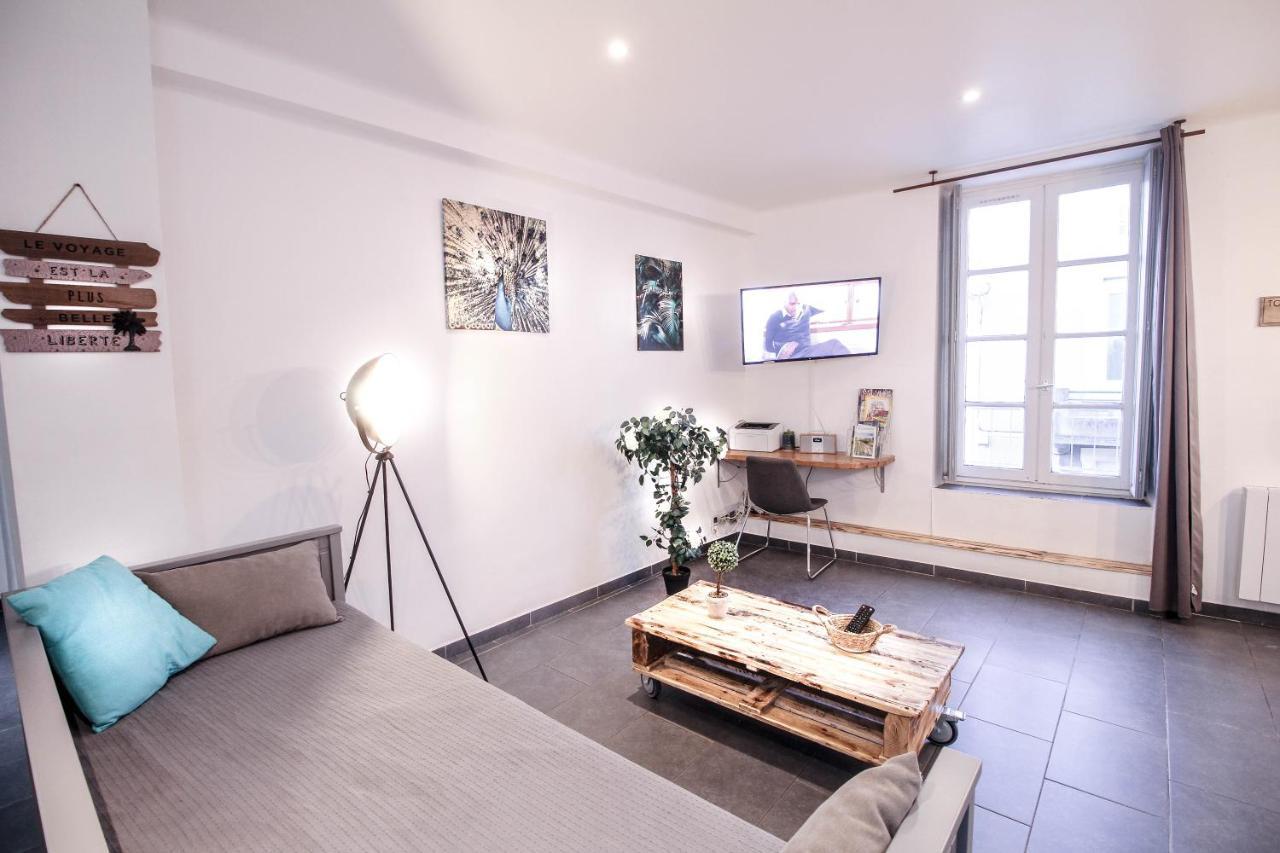 Appartement calme et spacieux, Cité et ville à pied, WIFI, 2 chambres, 3 lits Carcasona Exterior foto